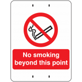 No Smoking Beyond This Point Post Mountable Sign