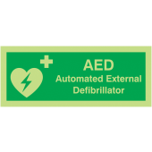 AED Automated External Defibrillator Nite-Glo Sign