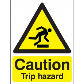 Caution Trip Hazard Polycarbonate Hazard Warning Sign