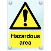 Hazardous Area Safety Sign In Stylish Acrylic Material