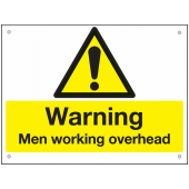 Warning Men Working Overhead Aluminium Sign