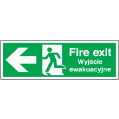 Fire Exit Polish Arrow Left Sign
