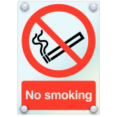 No Smoking Prohibition Sign In Stylish Acrylic Material