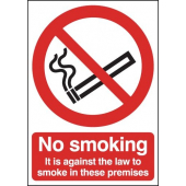 No Smoking On These Premises Polycarbonate Signs