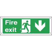 Vandal Resistant Fire Exit Arrow Down Signs