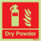 Dry Powder Fire Extinguisher Nite-Glo Polyester Signs
