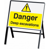 Danger Deep Excavations Stanchion Sign