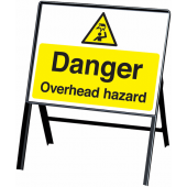 Danger Overhead Stanchion Hazard Warning Signs