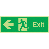Nite Glo Exit Arrow Left Sign