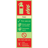 Nite-Glo Foam Fire Extinguisher Sign