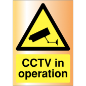 CCTV in Operation Gold Effect Sign