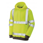 High Visibility Fluorescent Yellow Hooded Sweatshirt