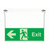 Xtra-Glow Exit Arrow Left Hanging Sign