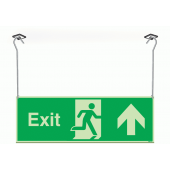Xtra-Glow Exit Arrow Up Hanging Sign