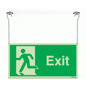 Xtra-Glow Exit Running Man Left Hanging Sign