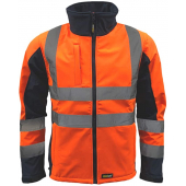 Orange And Grey High Visibility Softshell Jackets