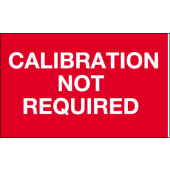 Calibration Not Required Quality Control Labels