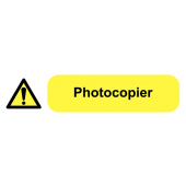 Warning Photocopier Power Socket Warning Label