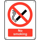 No Smoking Vandal Resistant Sign