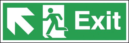 Exit Arrow Up Left Signage
