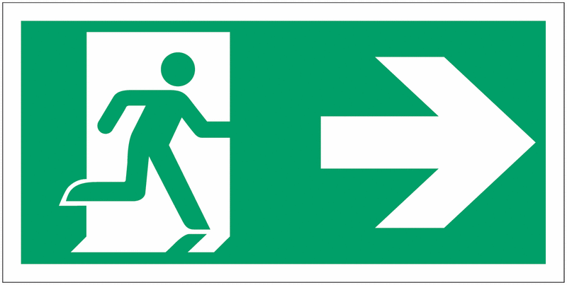 Exit Right Symbol Signage